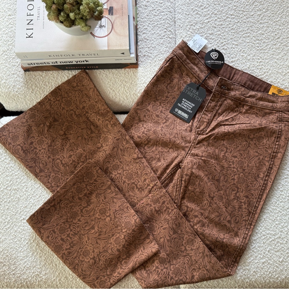 Rock & Roll Denim Bargain Button Flare Brown Reversible Jeans